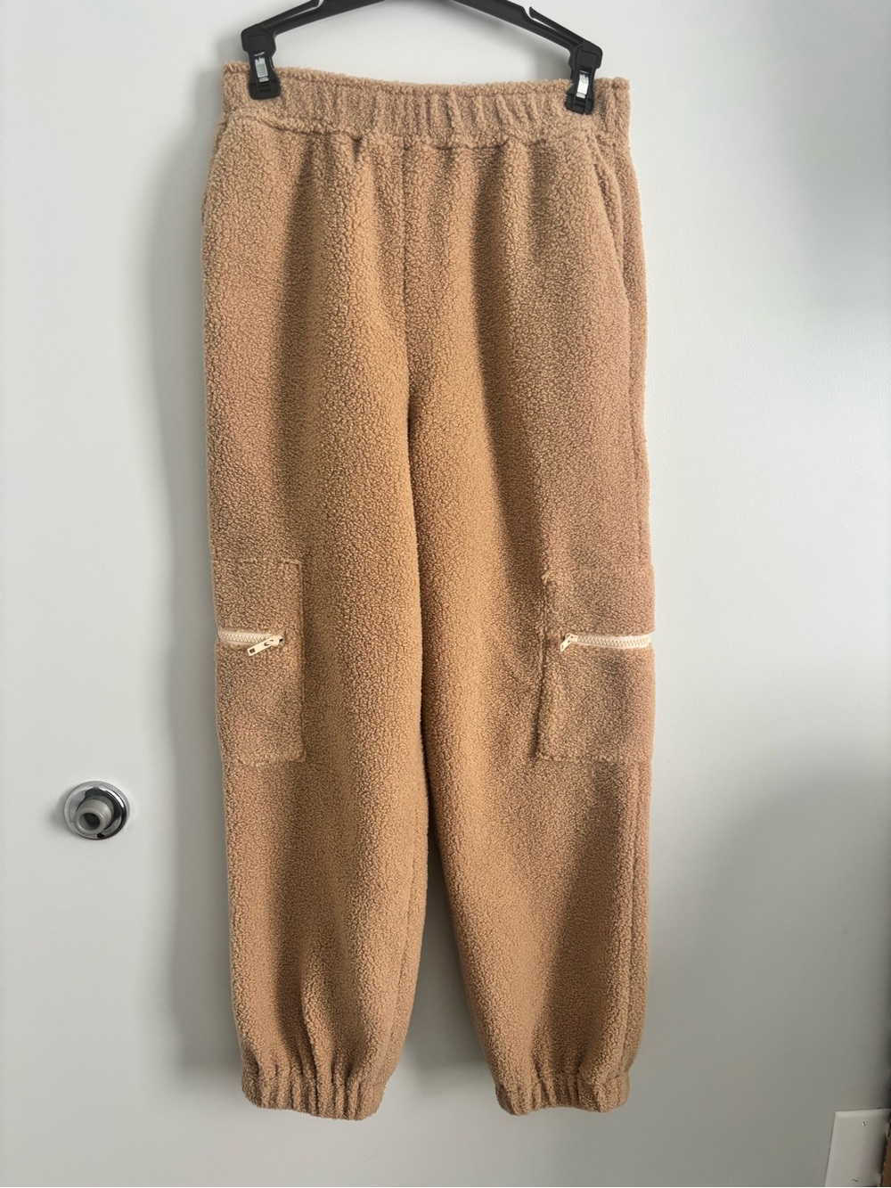 Cozy Sherpa Joggers for Women - Camel